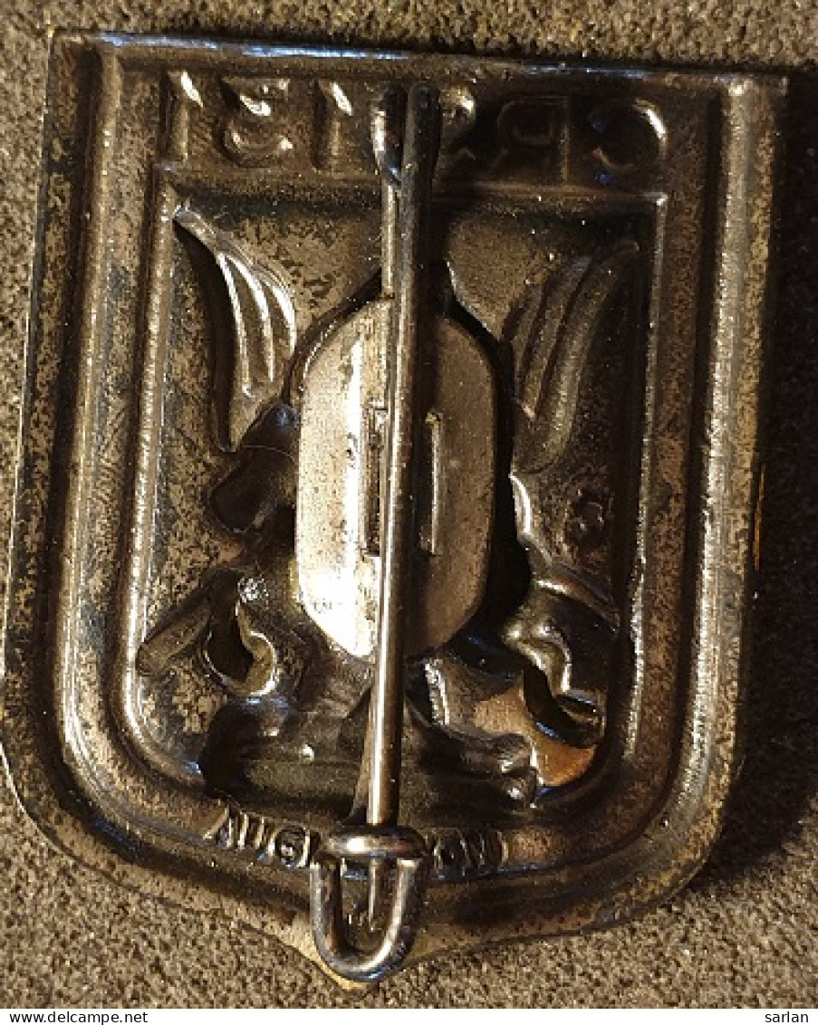 Insigne Militaire 95 , C.R.S. 131, CLERMONT FERRAND, émail Augis Lyon - Polizia