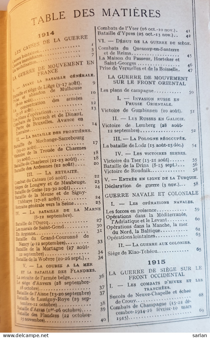 GLORIA , Histoire Illustrée De La Guerre 14/18 , Hachette , Voir Table Des Matieres/historique - France