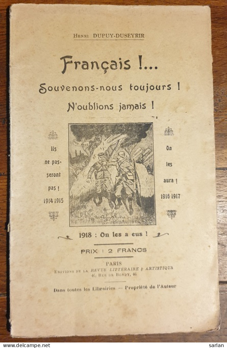 Français , Souvenons-nous Toujours , Henri Dupuy-Duseyrir - Francese