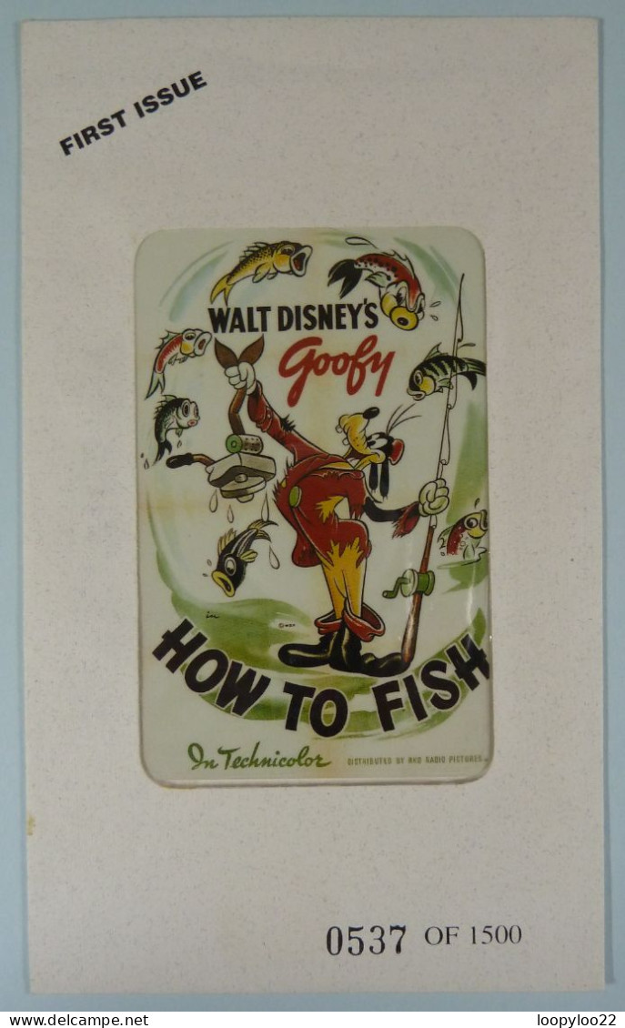 USA - Bell America - First Issue - Walt Disney - Goofy - How To Fish - 1500ex - 25 Units - Mint In Original Folder - Sonstige & Ohne Zuordnung