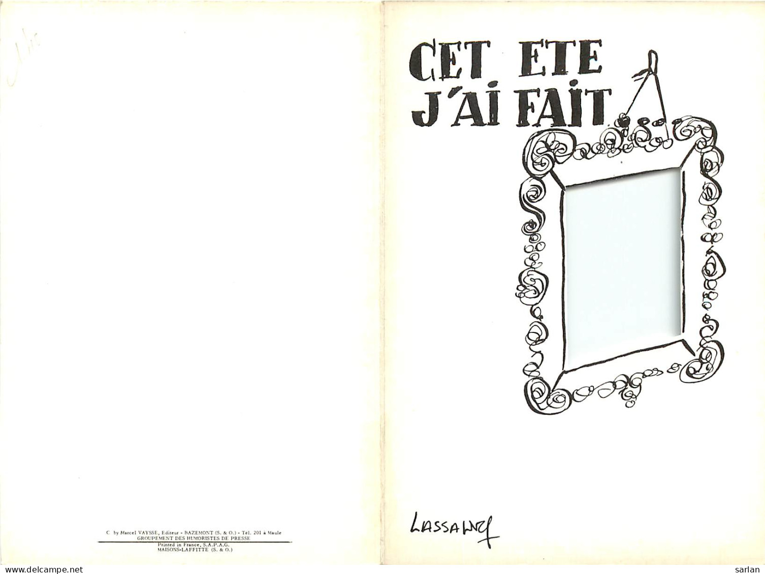 Illustration Humoristique De LASSALVY Non Signée , Carte Double Avec Fenetre ( Systeme ) 3 Scans , * M 18 51 - Lassalvy