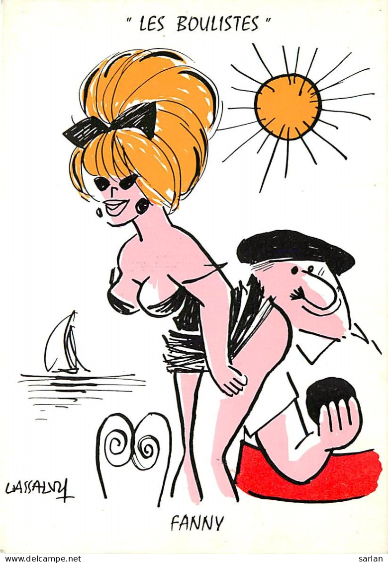 Illustration Humoristique De LASSALVY , Les Boulistes ( Boules Petanque Fanny ) , * M 19 86 - Lassalvy