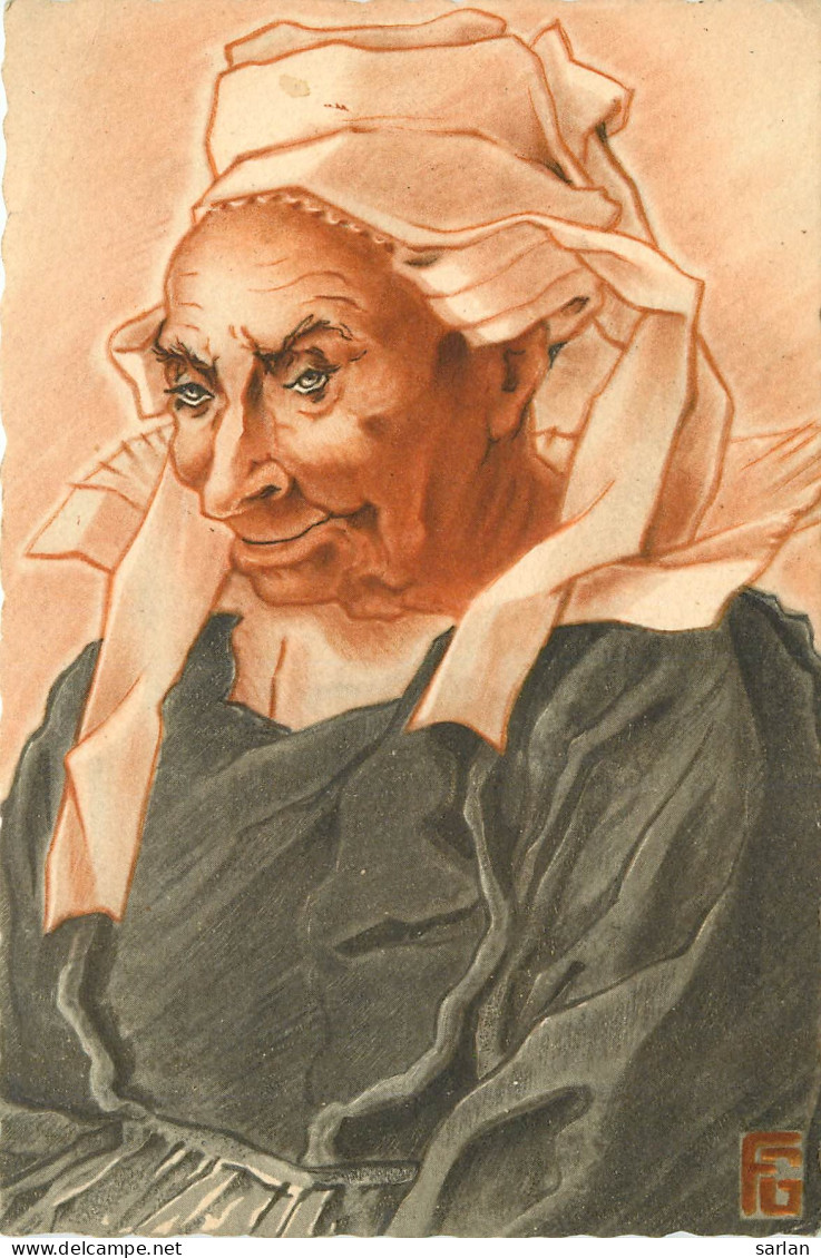 Illustration De Géo FOURRIER , Visages Bretons N° 8 FOUESNANT , * M 25 79 - Fourrier, G.