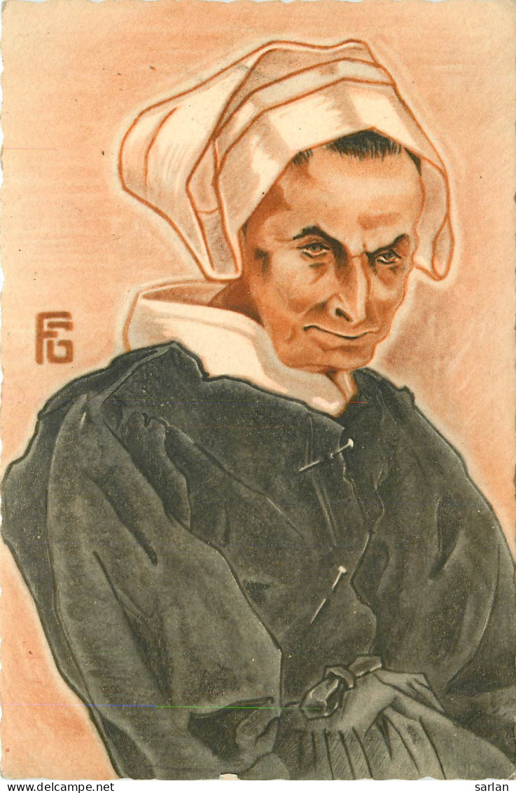 Illustration De Géo FOURRIER , Visages Bretons N 7 Cap Sizun , * M 25 81 - Fourrier, G.