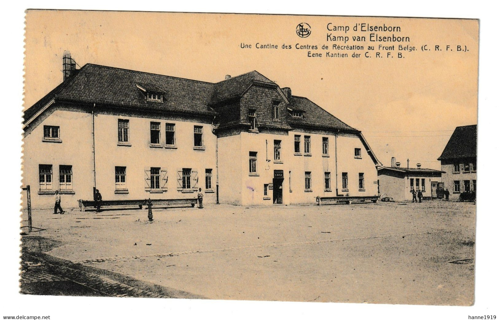 Elsenborn Camp Une Cantine Des Centres De Recreation Au Front Belge Cachet 1925 Elsenborn Armée Belge Htje - Elsenborn (Kamp)