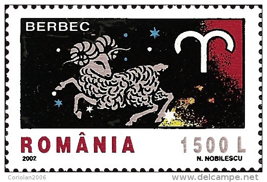 Romania 2002 / 1/2 Zodiac (II) / Set 6 Stamps - Astrologie