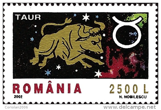 Romania 2002 / 1/2 Zodiac (II) / Set 6 Stamps - Astrologie