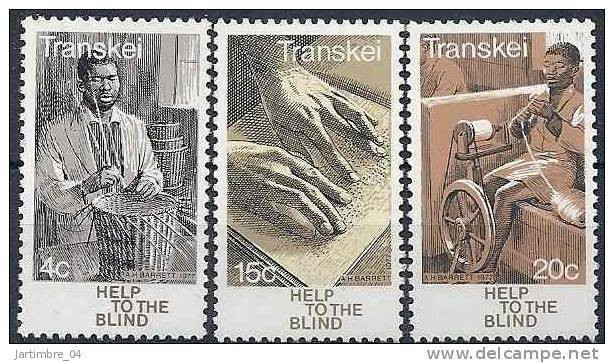 1976 TRANSKEI Afrique Sud 30-32** Aveugles, Vannerie, Filage - Transkei