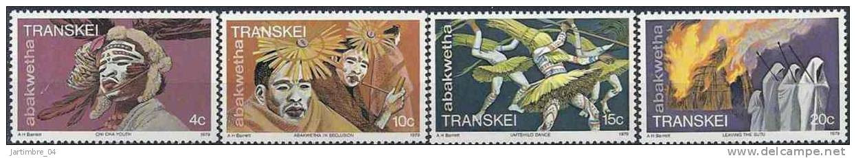 1978 TRANSKEI Afrique Sud 48-51** Initiation, Sorcier - Transkei