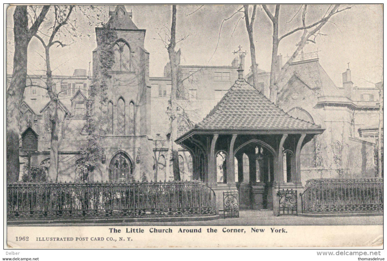 _5Rm982 :The Little Church Around The Corner, New York, 1962 Illustrated Post Card Co, N.Y. - Kerken