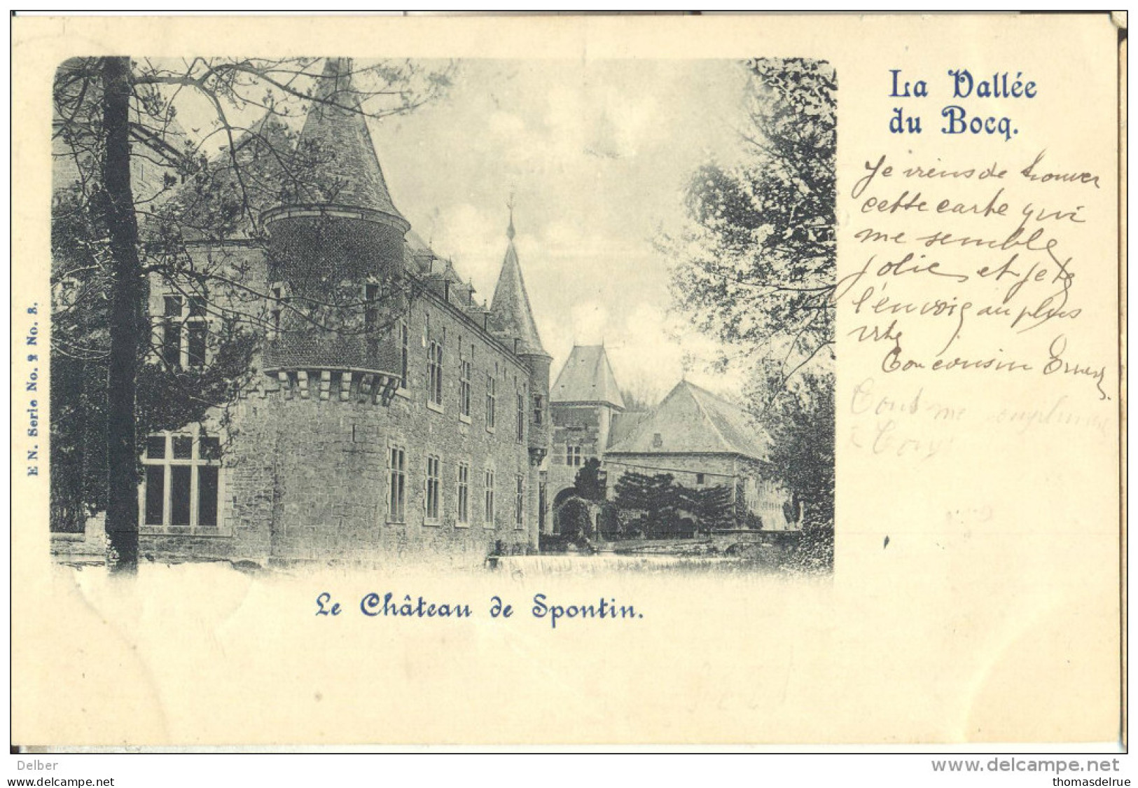 _5Tx941: TX6:  TONGRES 1899: Niet-gefrankeerde Postkaart: Verstuurd Uit DINANT: La Vallée Di Bocq: Le Château De Spontin - Cartas & Documentos