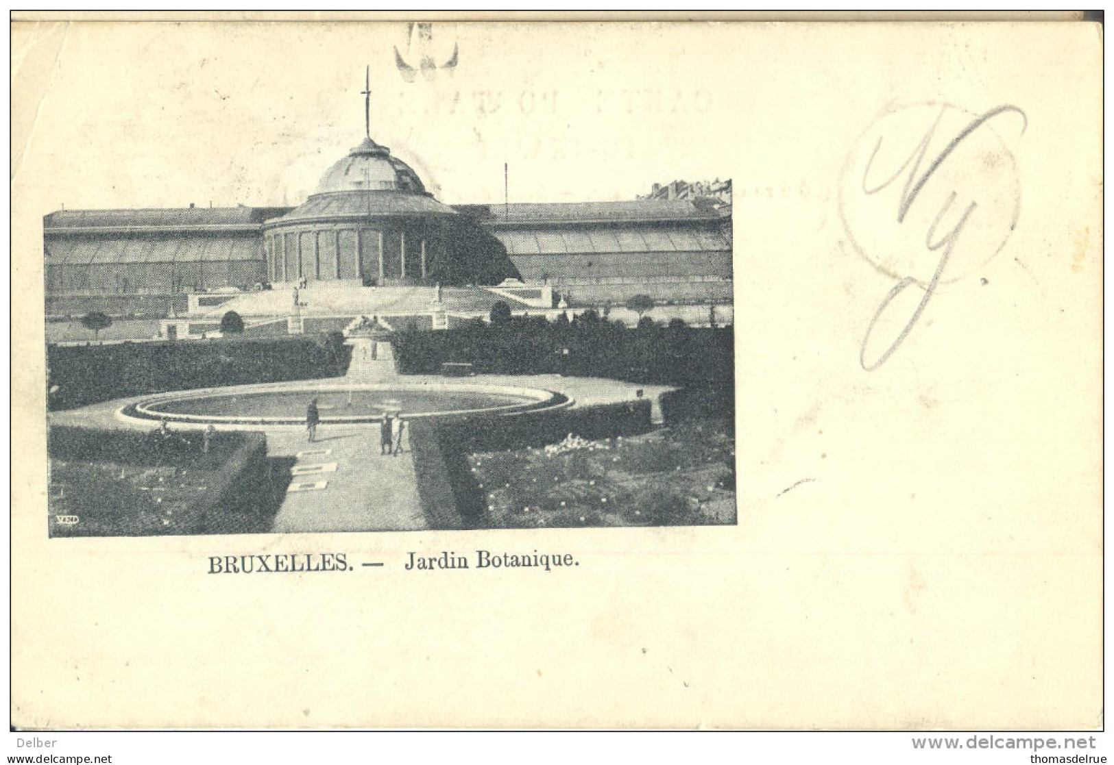 _5Tx945 TX4: SPRIMONT: Onvold.-gefrankeerde Postkaart BRUXELLES-Jardin Botanique:.N° 53-tab: 1ct: Is Tarief Drukwerk - Cartas & Documentos