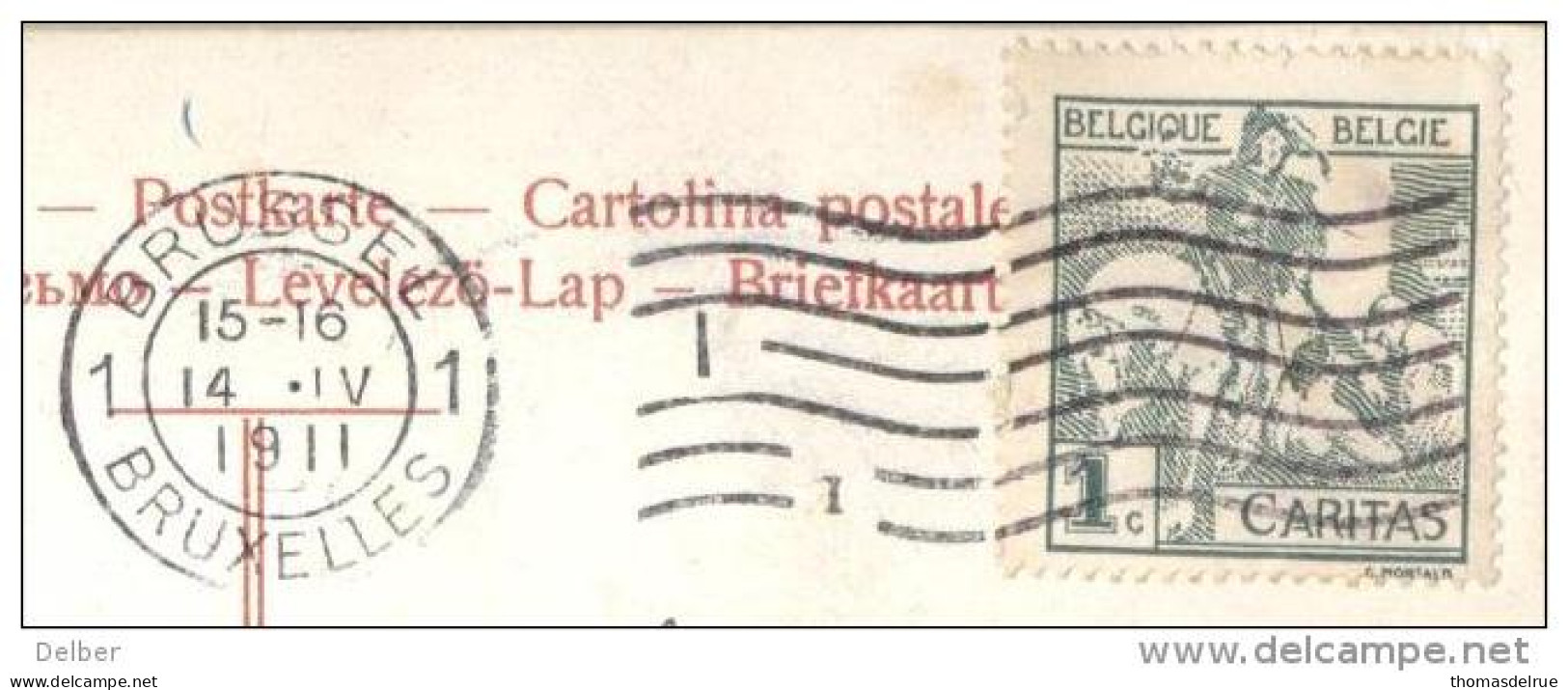 4cp-810: Fantasiekaartje : N°84-tab: 1 BRUSSEL 1 BRUXELLES > Forest... - 1910-1911 Caritas