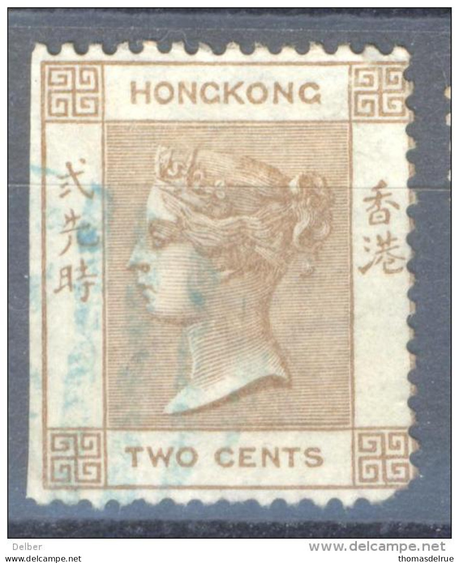 _5Rr-997:  HONGKONG: Mi.: 8:  Met Korte Hoek + Afgeknipte Brede Boord... - Used Stamps