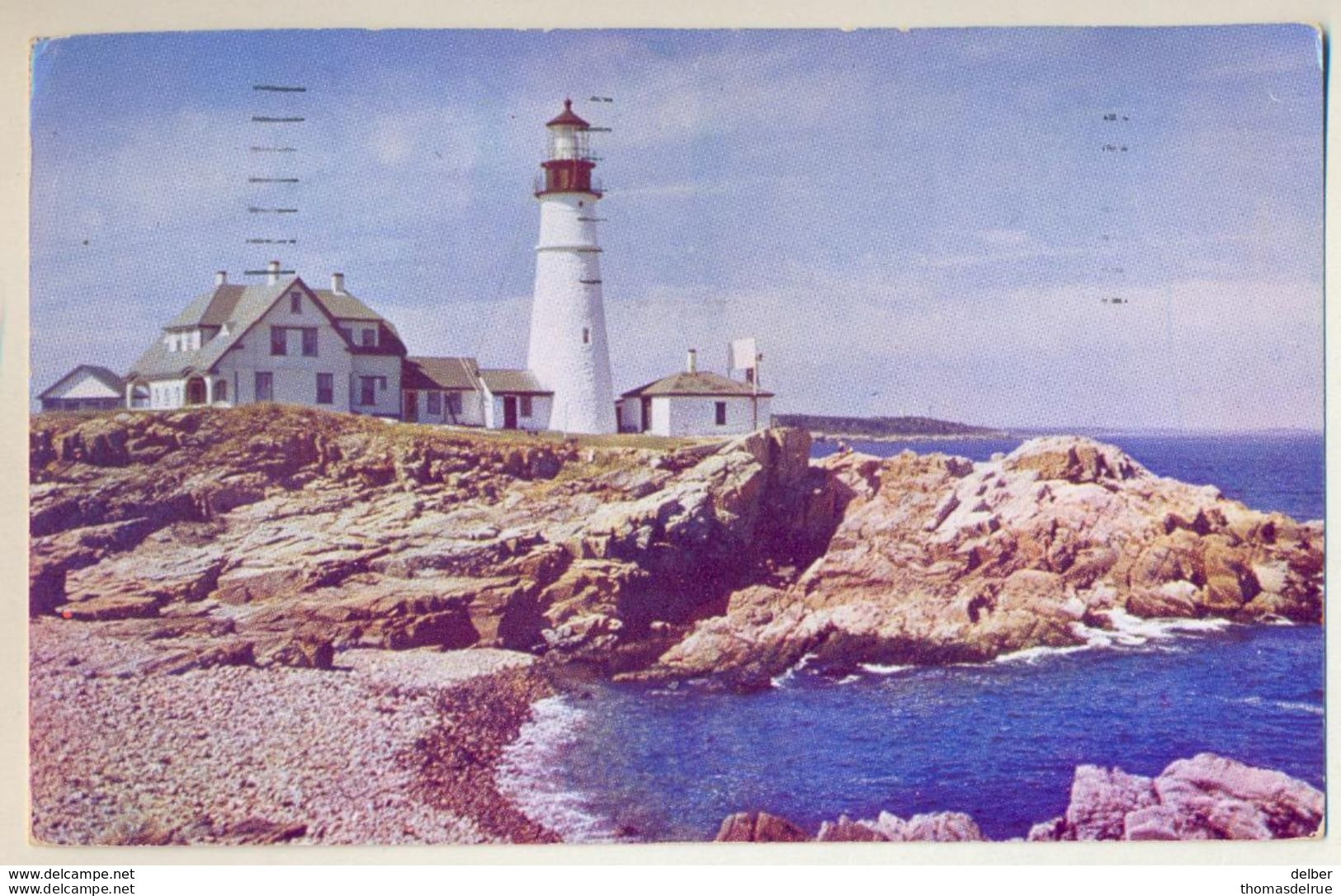 3pk-659:LÖSEN 15 ÖRE / Cp:Portland Lighthouse Casco Bay > Stockholm - Postage Due