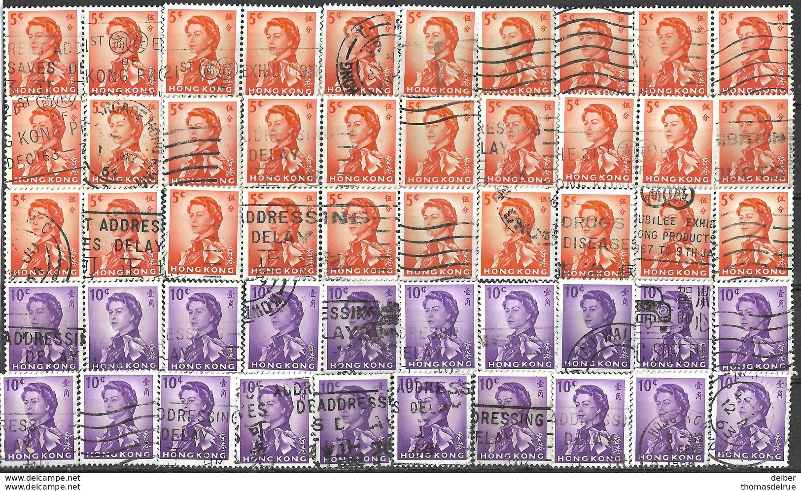 9Ab-975: Restje 50 Zegels  5 & 10ct 1962: ... Verder Uit Te Zoeken.. - Used Stamps