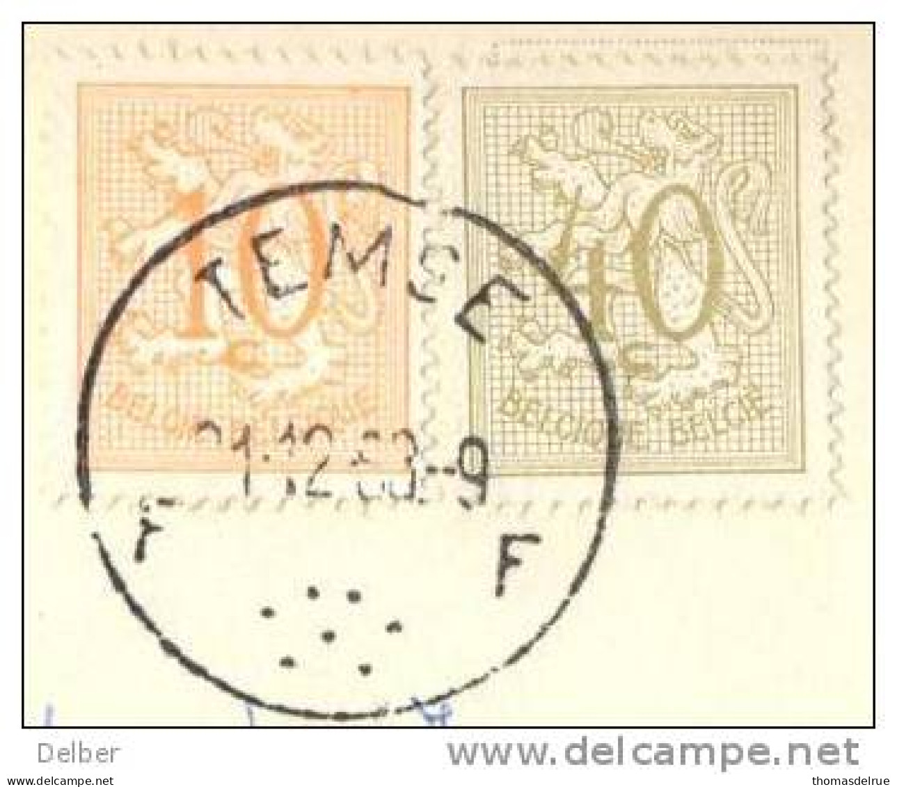 _L204: Fantasiekaart Nieuwjaar: N° 850+853: 50ct: F TEMSE F >  Temse - 1951-1975 Lion Héraldique