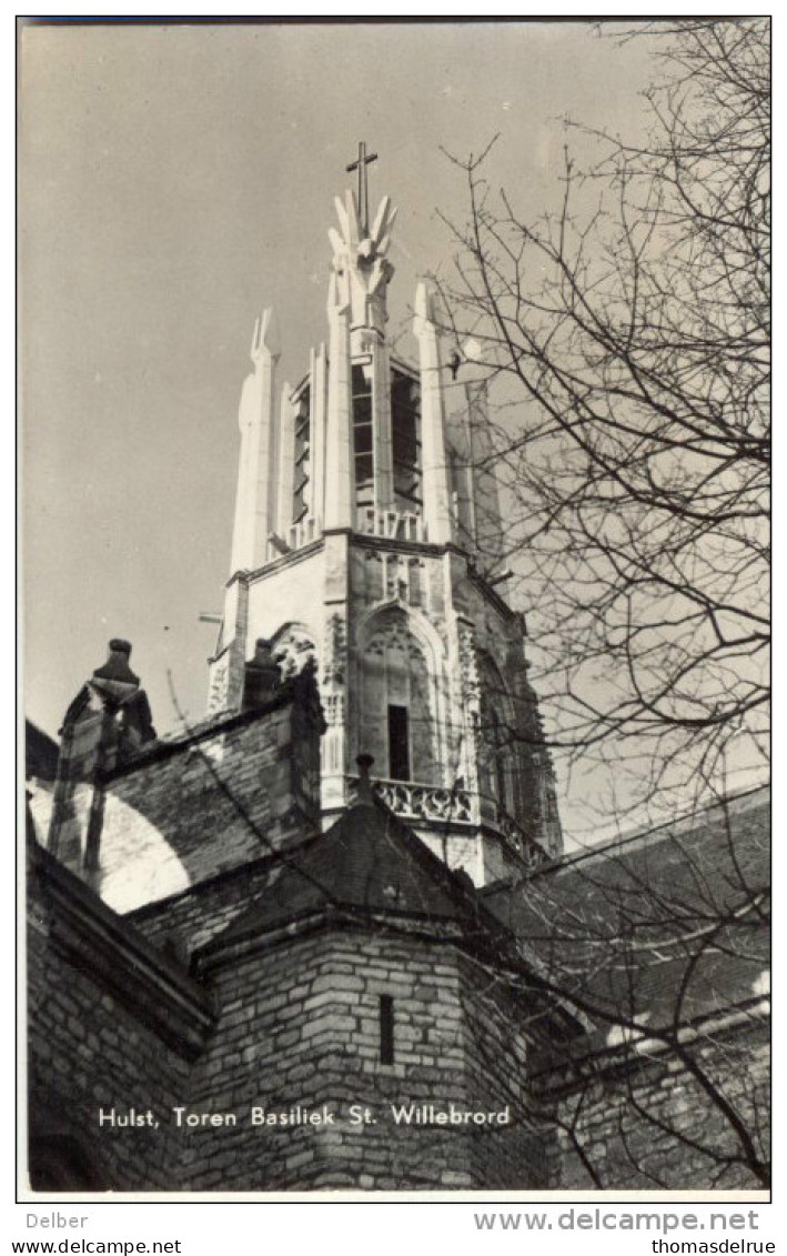 4cp-314 : Fotokaart: Hulst, Toren Basiliek St. Willebord  1960 - Hulst