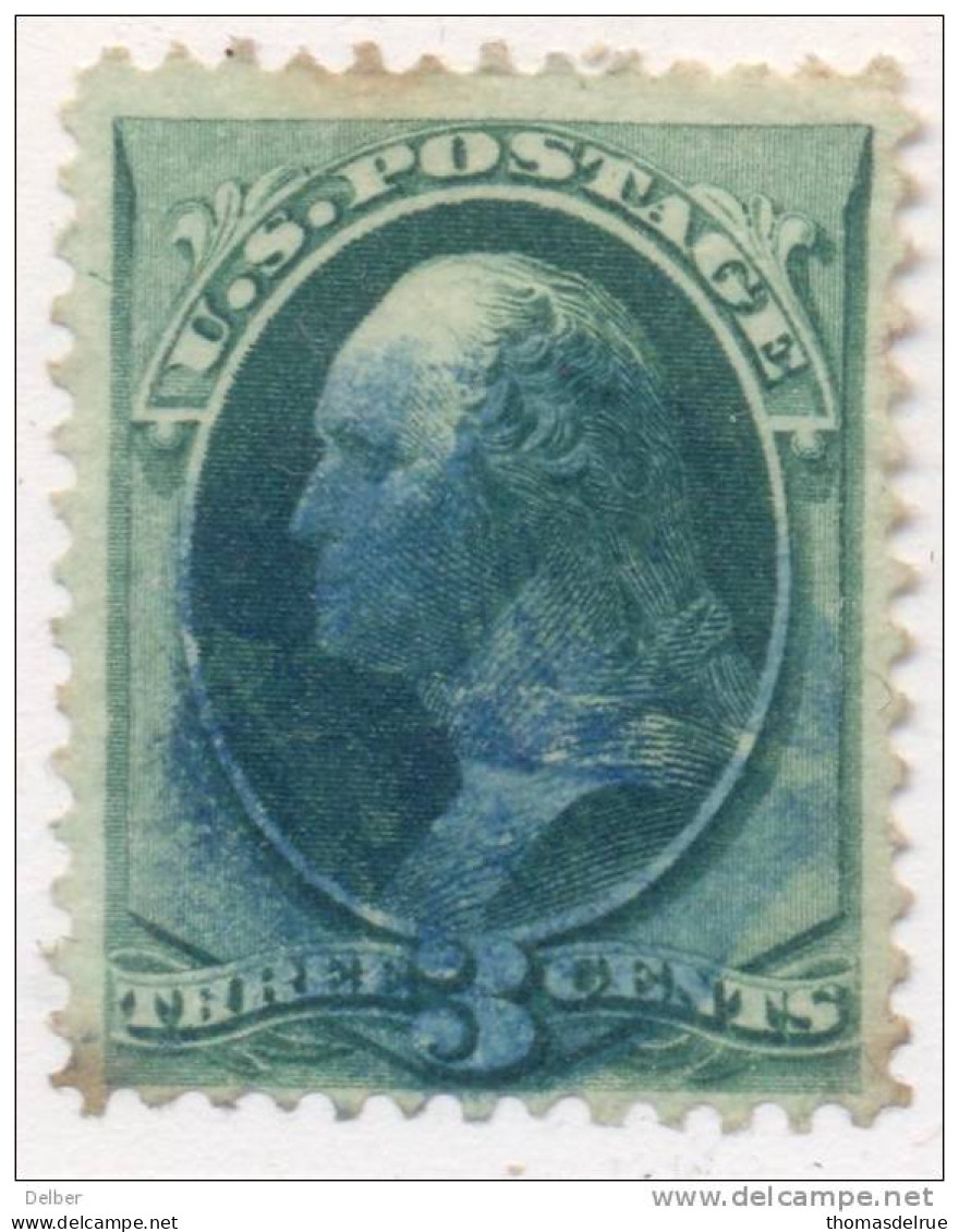 _Us934: WASHINGTON  3 Cents # 184 : Blue Cancel - Used Stamps