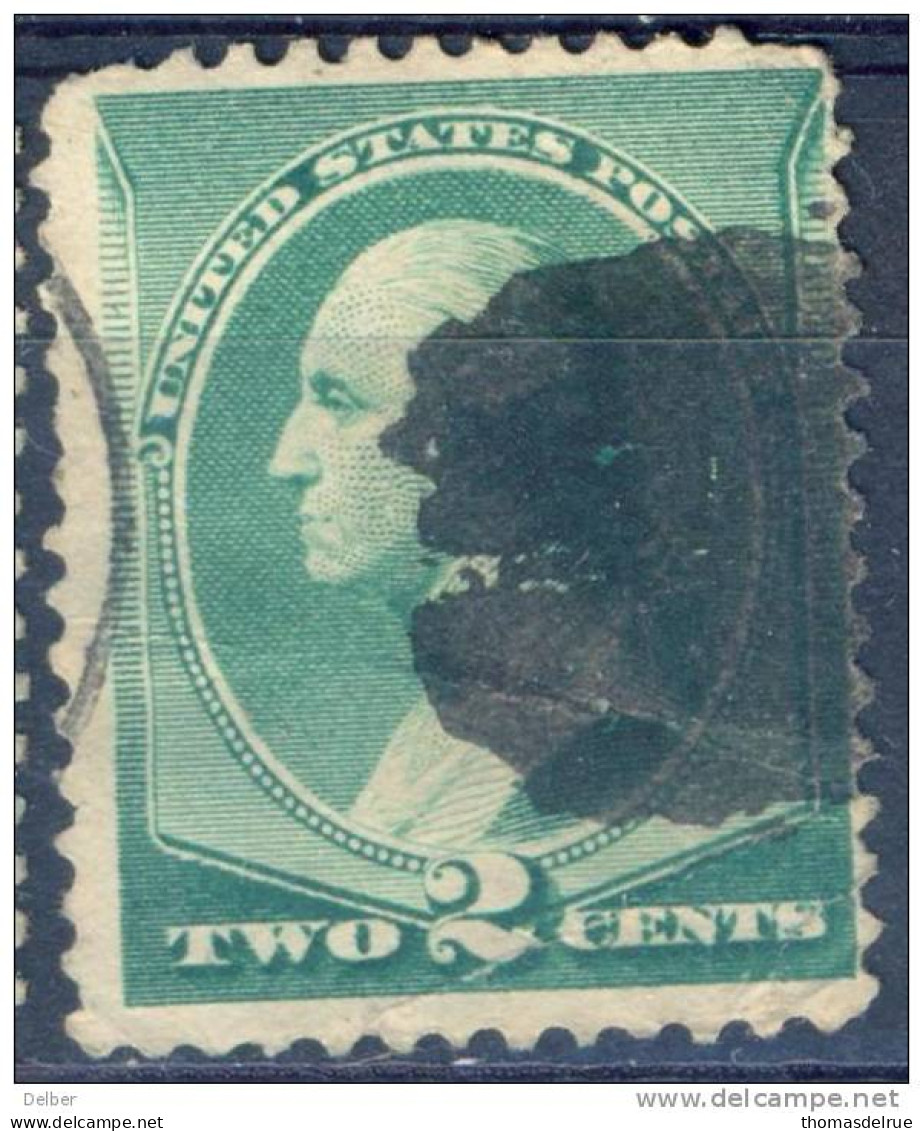 _Us939: WASHINGTON  2 Cents : # 213... Lichte Plooi... Ply - Used Stamps