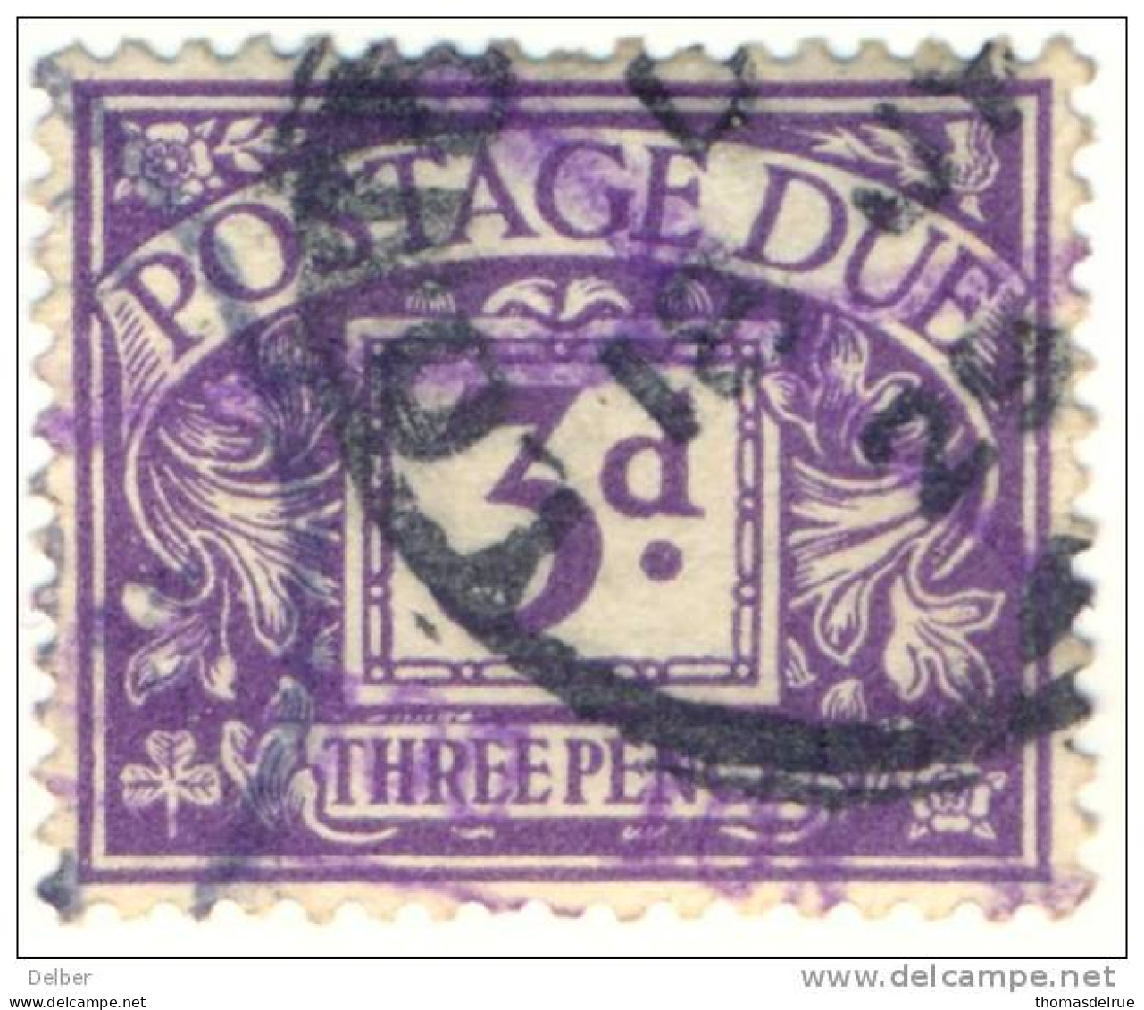_Ug988: Postage Due: S.G.N° D14:  - Y.&T.N° 12: 3d.  Block Cypher - Filigrane H - Strafportzegels