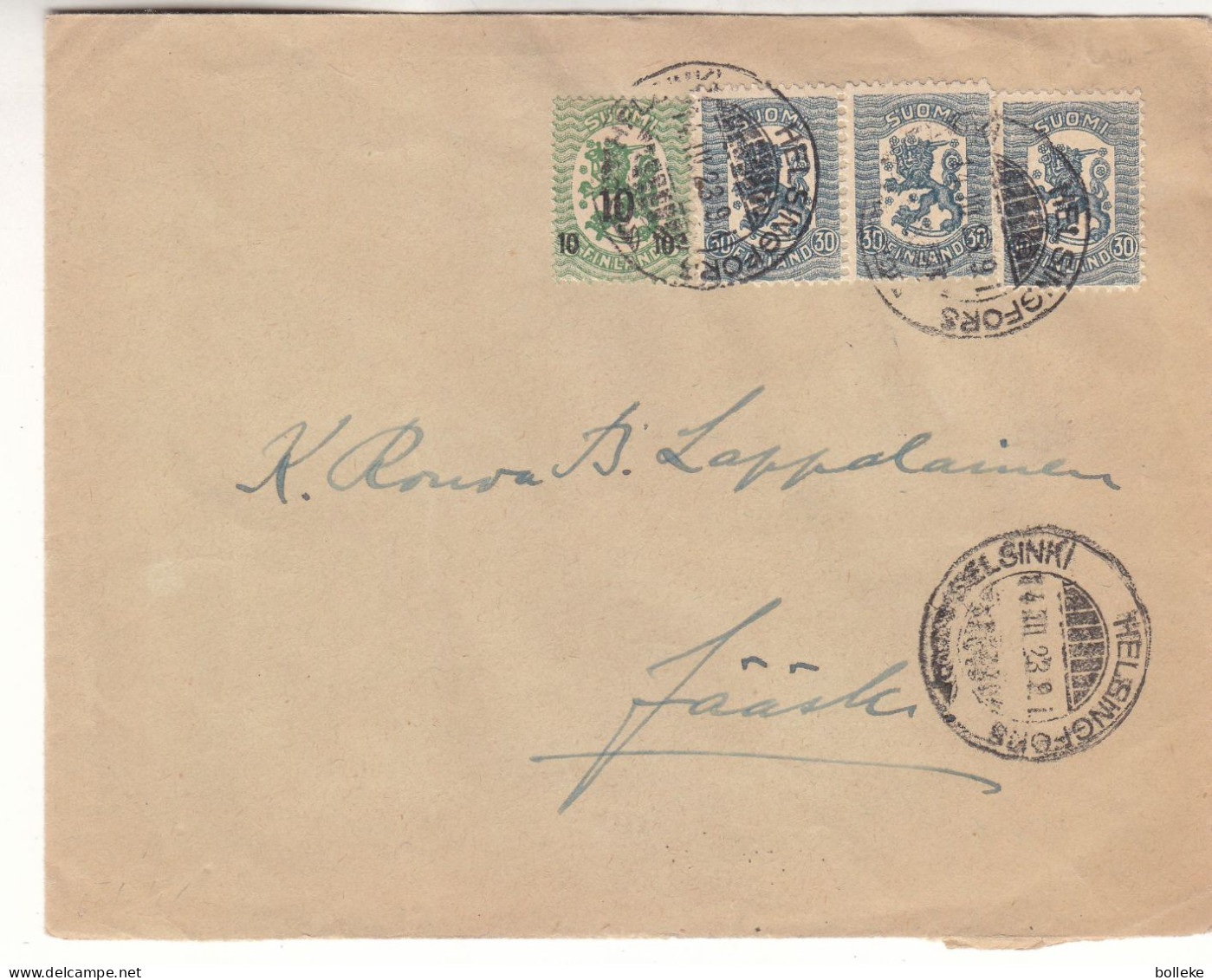 Finlande - Lettre De 1923 - Oblit Helsinki - Exp Vers Saale - - Lettres & Documents