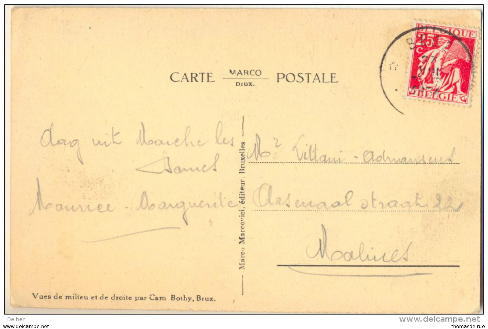 _F212: N°339: * BEEZ* : Sterstempel Op CP : ROCHERS DE MARCHE-LES-DAMES > Malines - 1932 Cérès Et Mercure