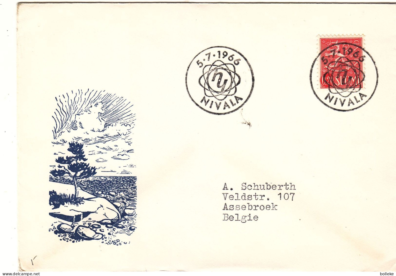 Finlande - Lettre De 1966 - Oblit Nivala - - Covers & Documents