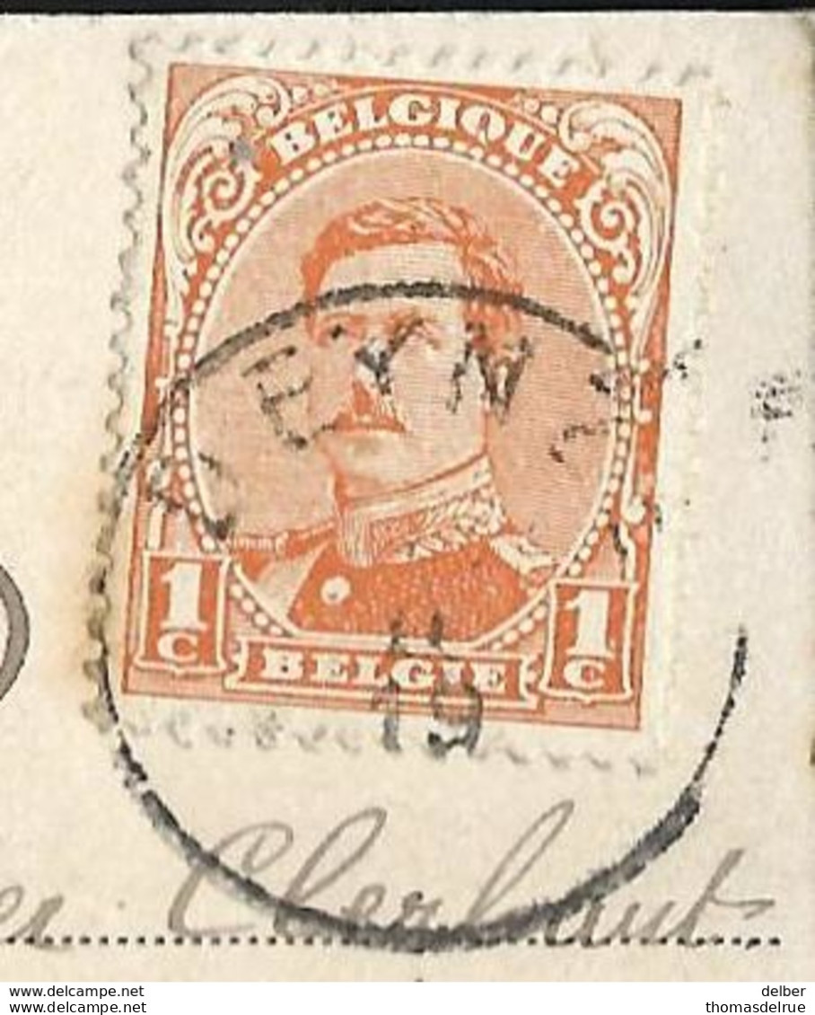 5Pk-060: N°135:DEYNZE19 II 19 ___ :noodstempel: Geen Uur> Boom: Pk:.général Leman, L'hécïgue Défence De Liège - Fortune (1919)