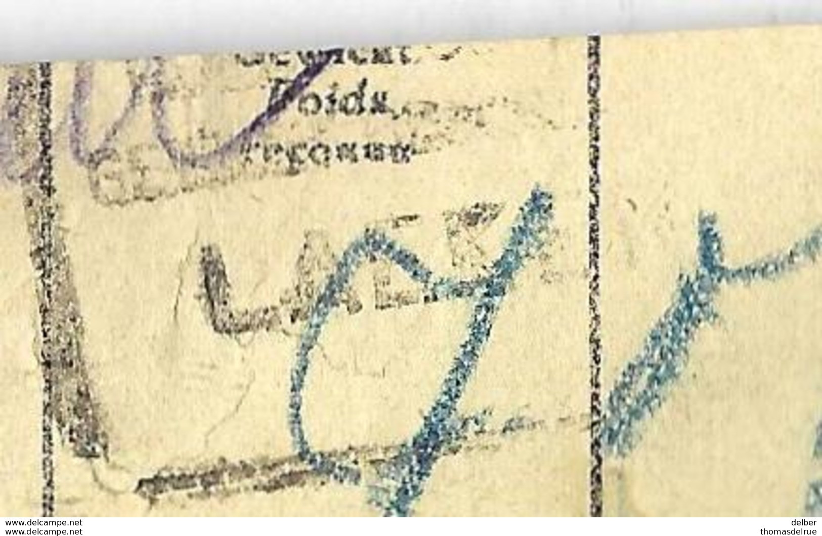 _7Fs-748: LAEKEN  __1___   / Fragment  + Met Weggstempel: LAEKEN.... - Andere & Zonder Classificatie