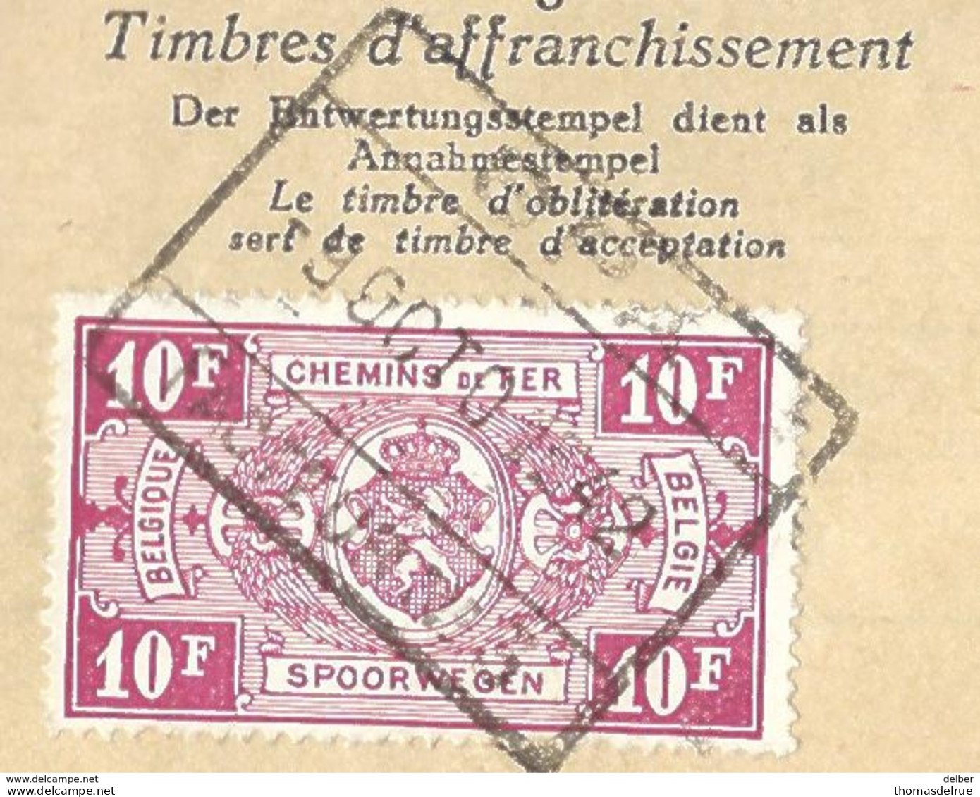 _7Fs-874: SPA // FACTEUR N° 3   / Op Fragment::  TypeC_FN ...nog In Gebruik Op 19 OCTO 1942 - Sonstige & Ohne Zuordnung