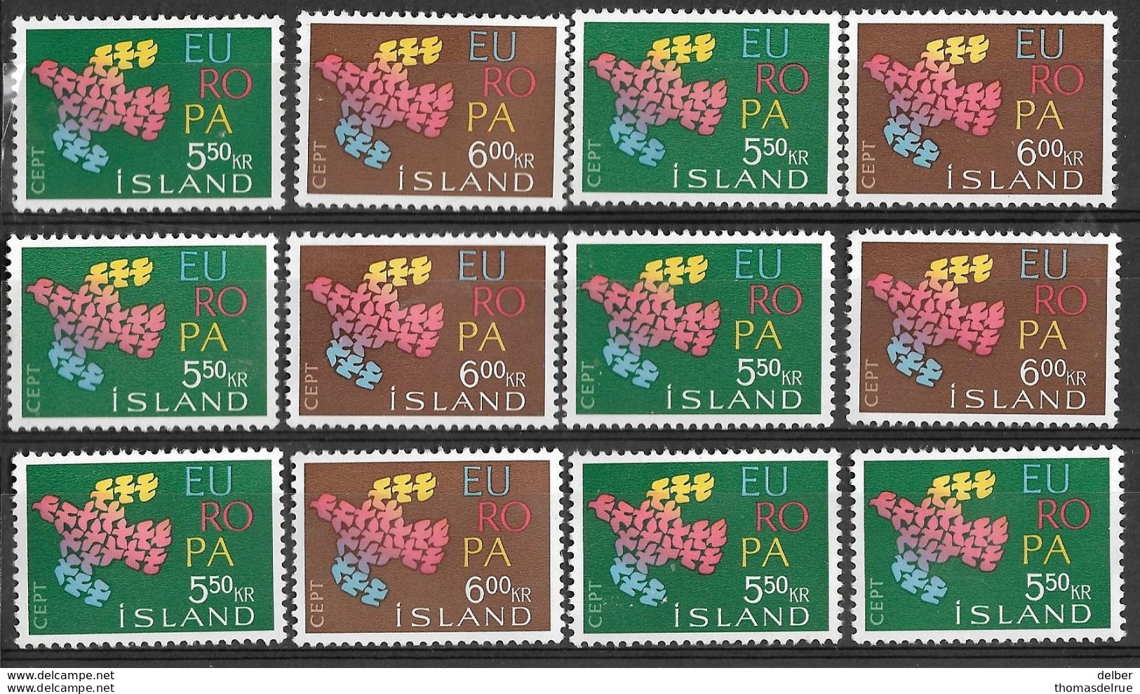 _7Rr-965 :  Restje Van 5x De Zegels : Europa Uitgifte 1961 N° 311/2 ... Postfris - Nuevos