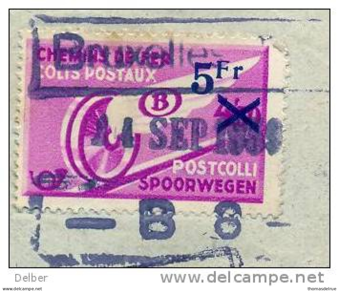 Gs824: Fragment Met SP203 : Met Rubberstempel: BRUXELLES // B.8.0 & Bijfrankering SP143: BRUXELLES/BRUSSEL// B.8. - Otros & Sin Clasificación