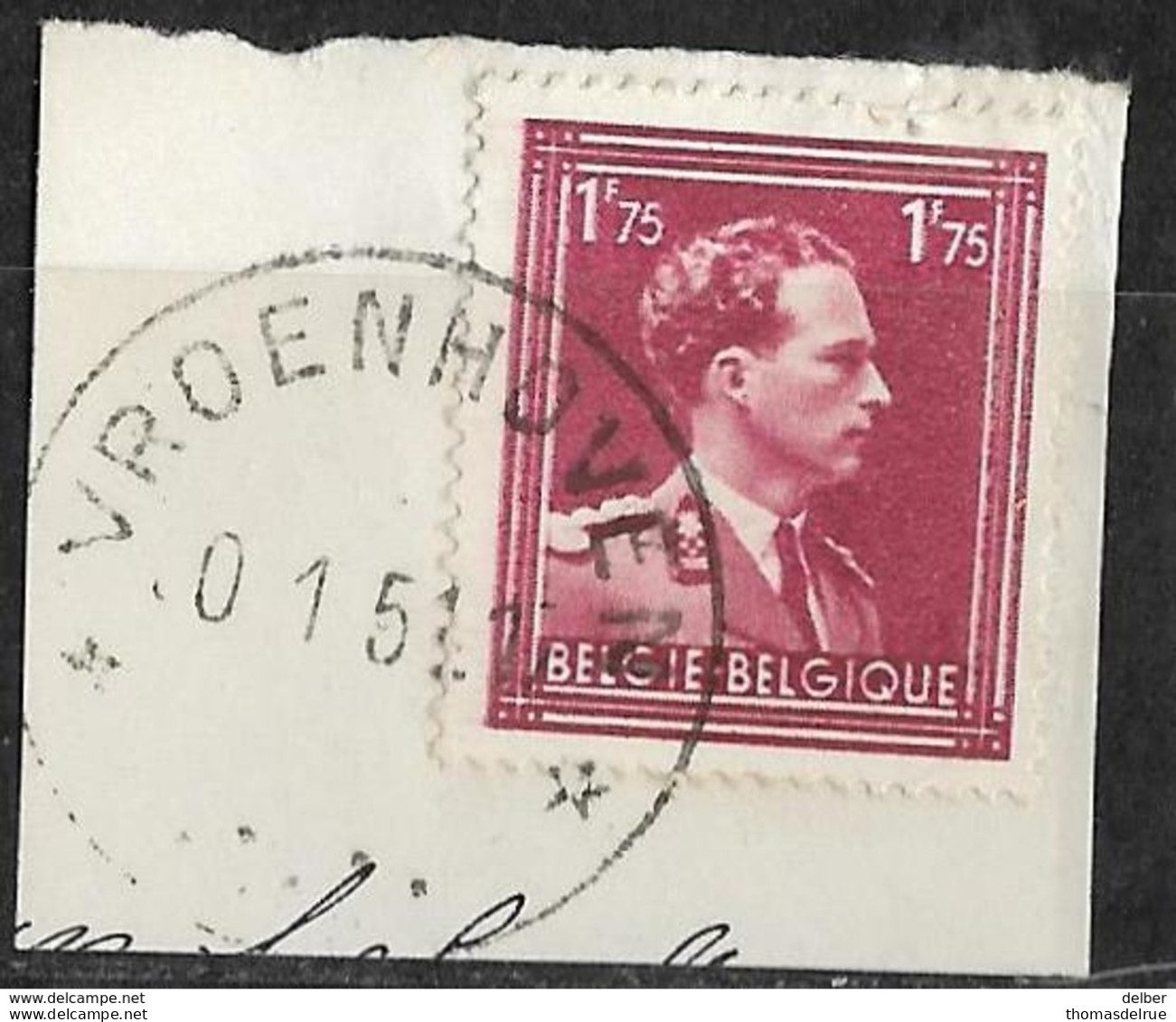 _7TE-890: N° 832: * VROENHOVEN * Sterstempel - 1936-1957 Col Ouvert