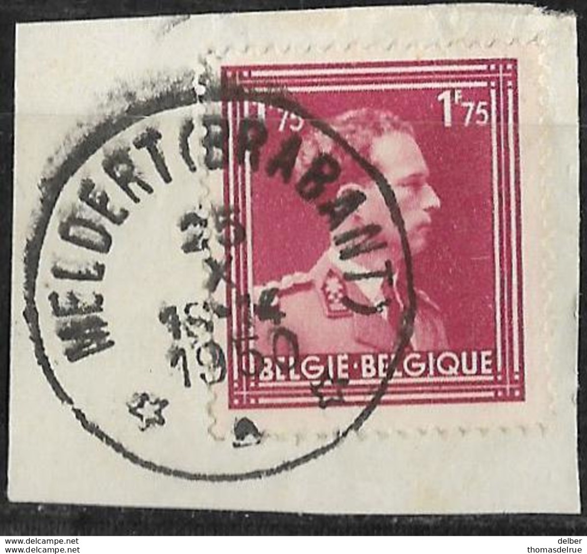 _7TE-892: N° 832: * MELDERT(BRABANT) * Sterstempel - 1936-1957 Open Kraag