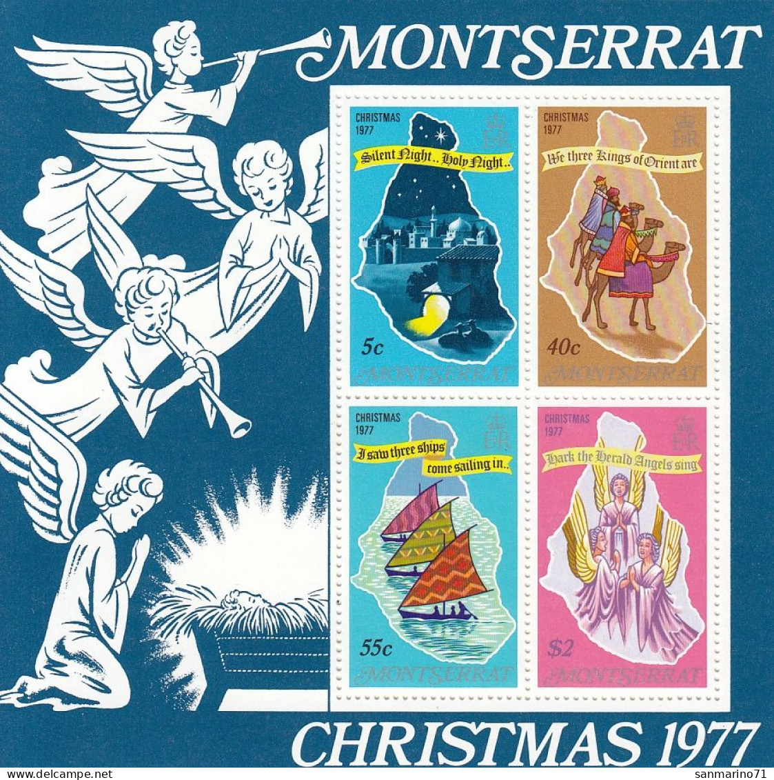 MONTSERRAT Block 14,unused (**) Christmas 1977 - Montserrat