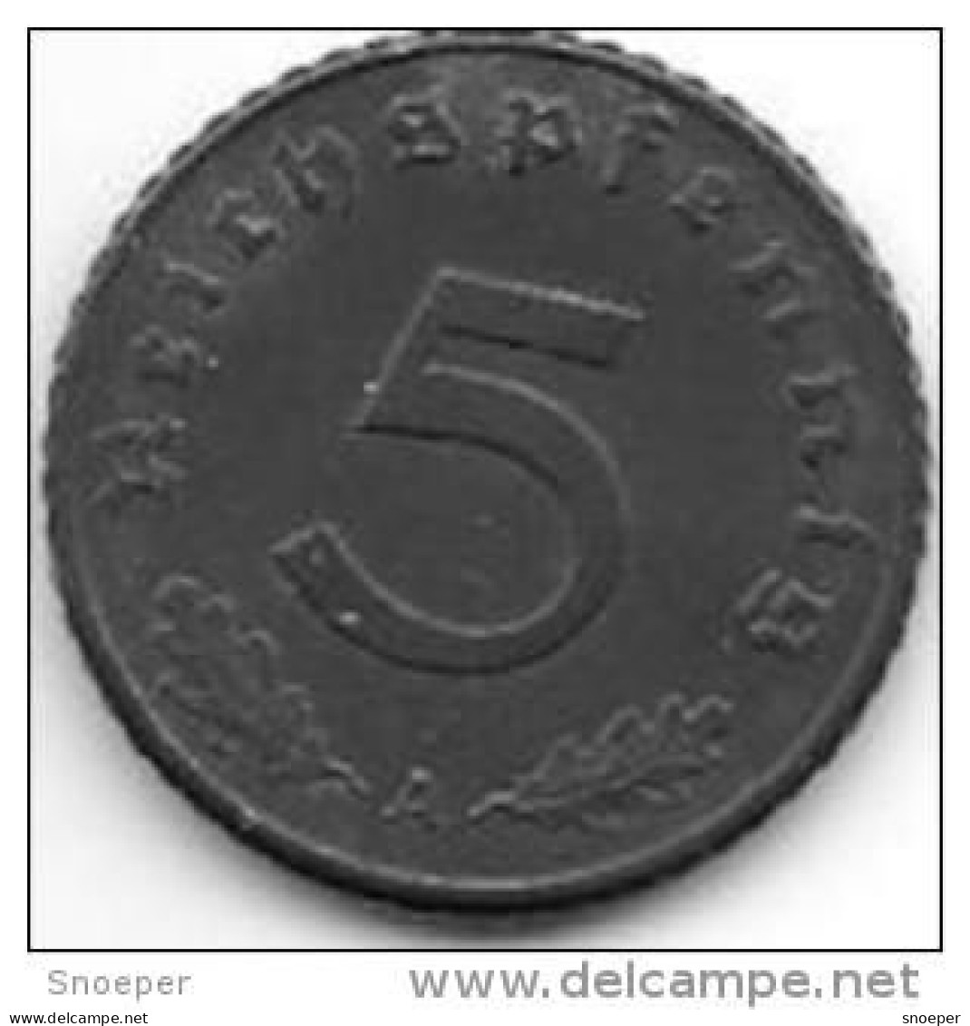 Third Reich 5 Pfennig 1941  A Km 100   Xf+ - 5 Reichspfennig