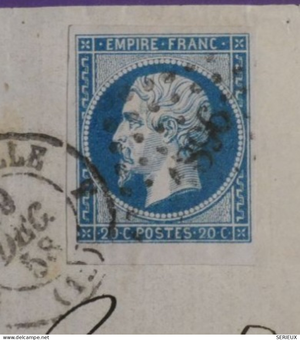 BZ0  FRANCE   LETTRE  DEVANT 1858  MARSEILLE A CHAMBERY + NAPOLEON 20C + AFF. INTERESSANT + - 1849-1876: Classic Period