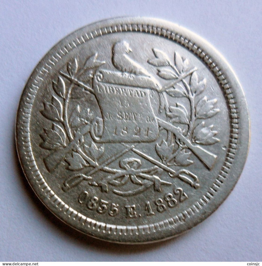 GUATEMALA - 25 CENTAVOS - 1882 - Guatemala