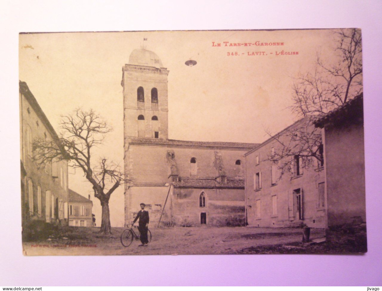 2023 - 4394  LAVIT  (Tarn-et-Garonne)  :  L'EGLISE   1923   XXX - Lavit