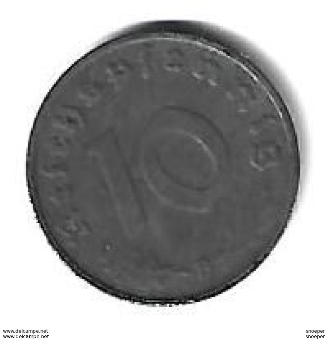 *third Reich 10 Pfennig 1940 B  Km 101   Vf+ - 10 Reichspfennig