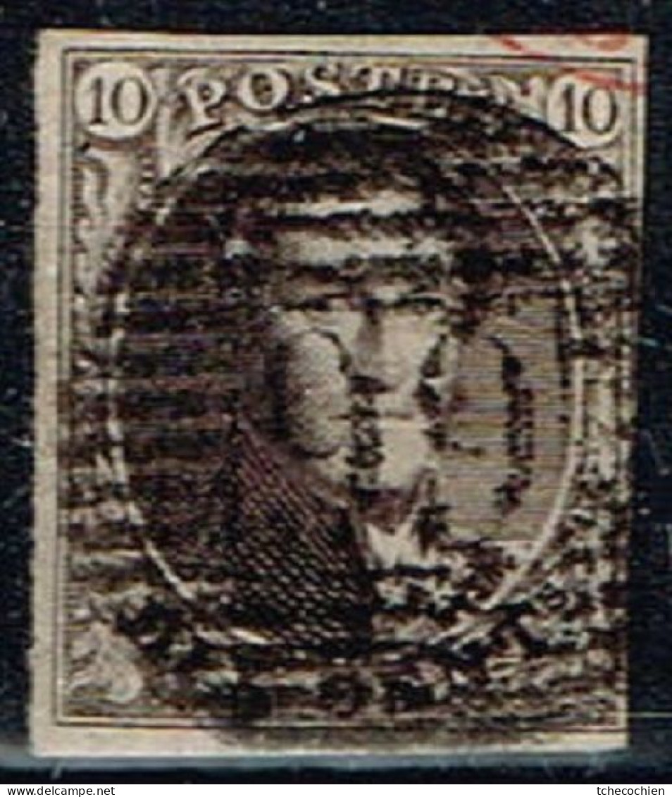 Belgique - Y&T N° 3, Oblitéré 99 Quiévrain. Bonnes Marges. - 1849-1850 Medallones (3/5)