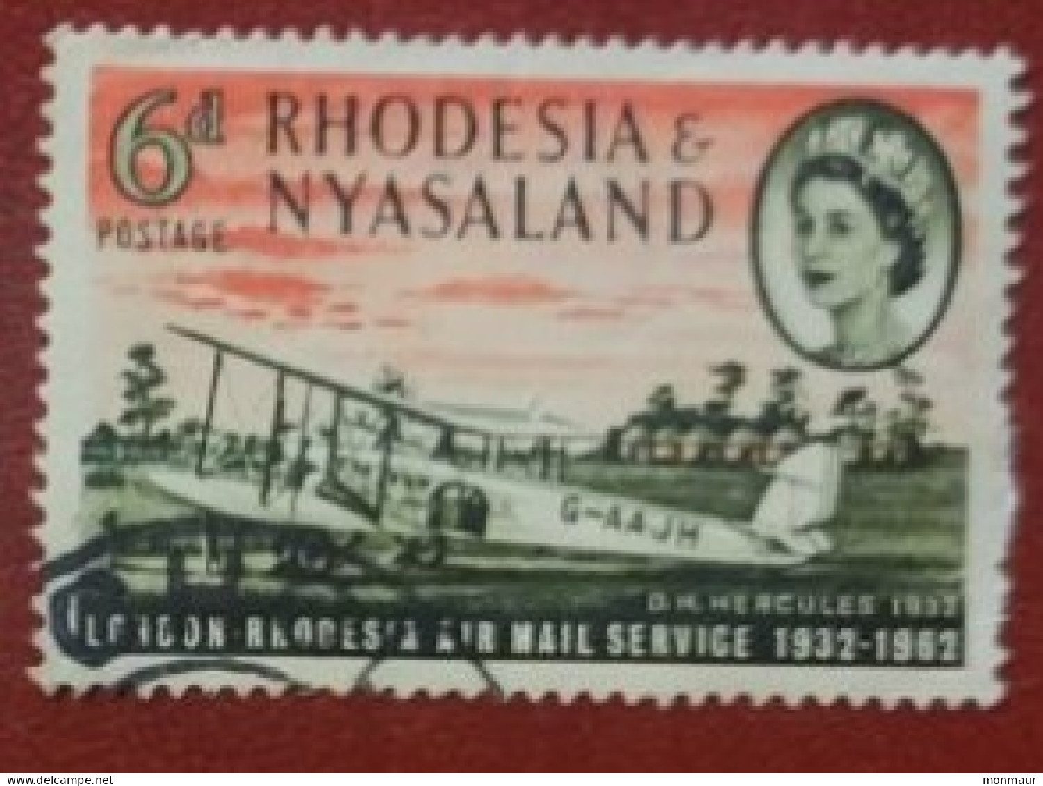 RHODESIA & NYASALAND  1962  LONDONRHODESIA AIR MAIL - Rhodesië & Nyasaland (1954-1963)