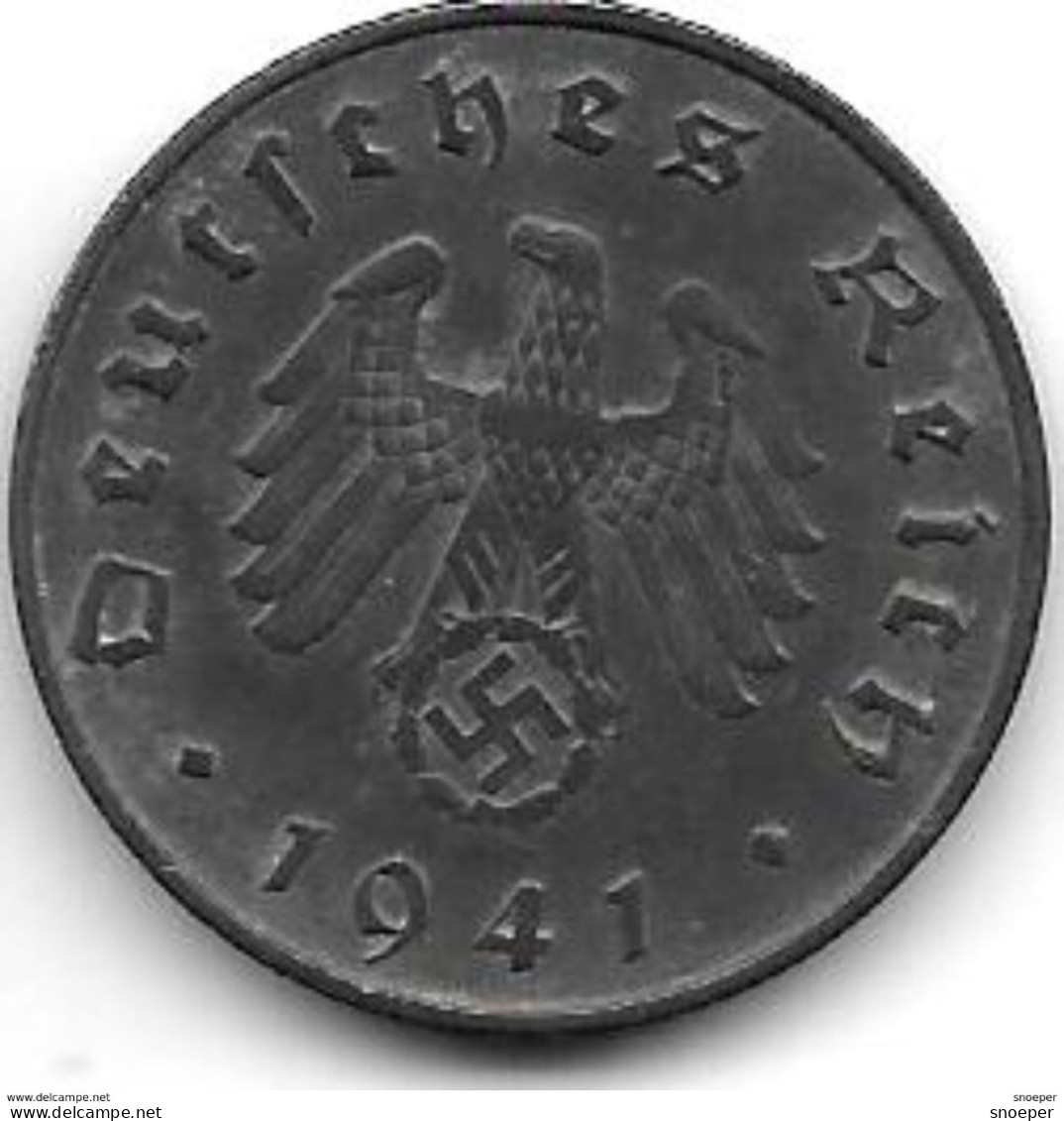 Germany Third Reich 10 Pfennig 1941A  Km 101  Xf+ Catalog Val 7,00$ - 10 Reichspfennig