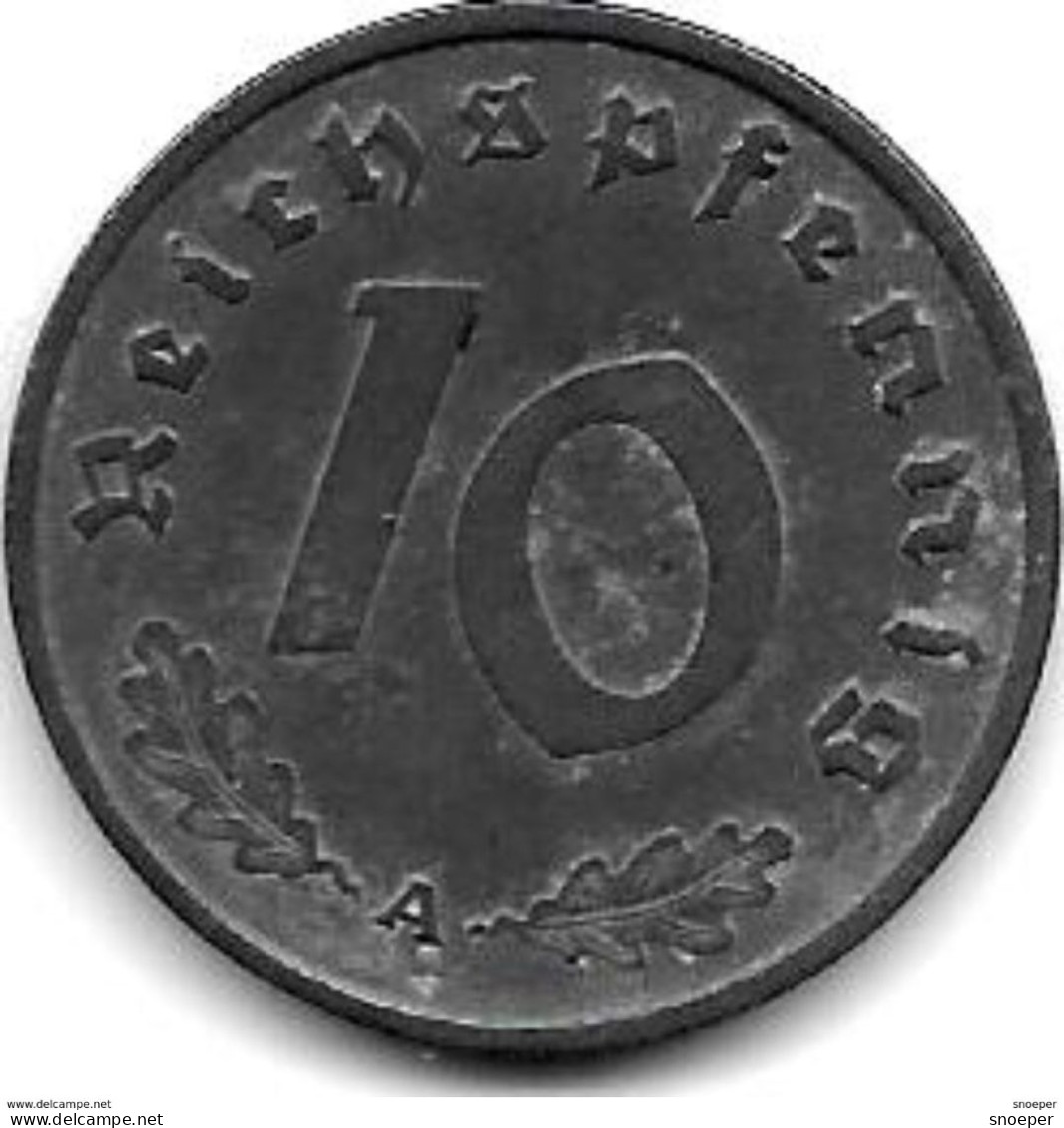 Germany Third Reich 10 Pfennig 1941A  Km 101  Xf+ Catalog Val 7,00$ - 10 Reichspfennig