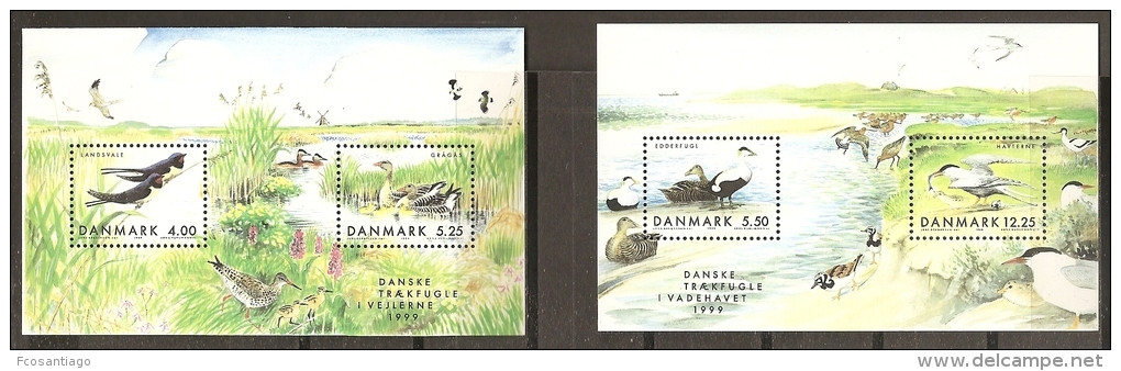 AVES - DINAMARCA 1999 - Yvert #H14/15 - MNH ** - Gansos