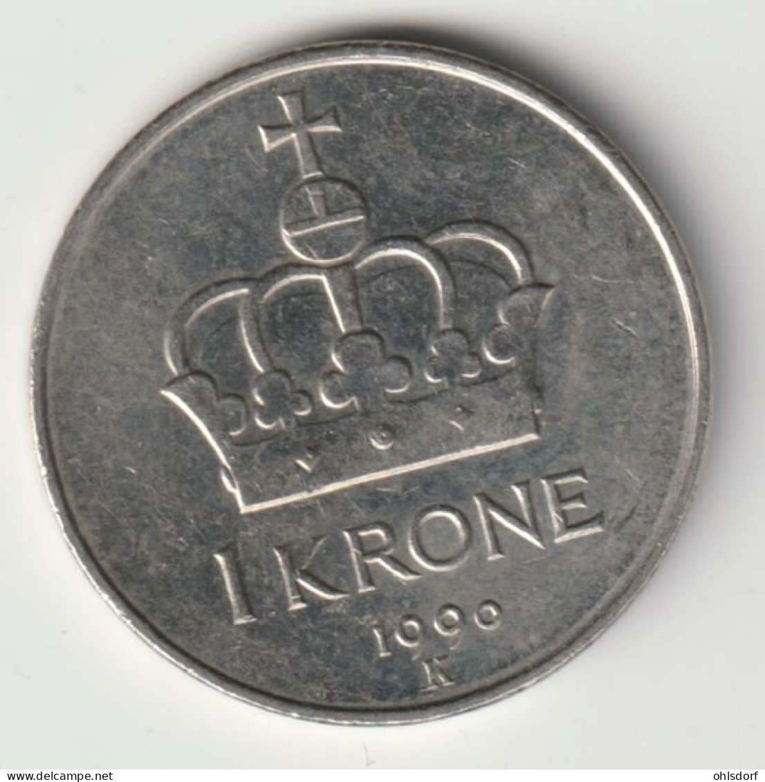 NORGE 1990: 1 Krone, KM 419 - Norvegia