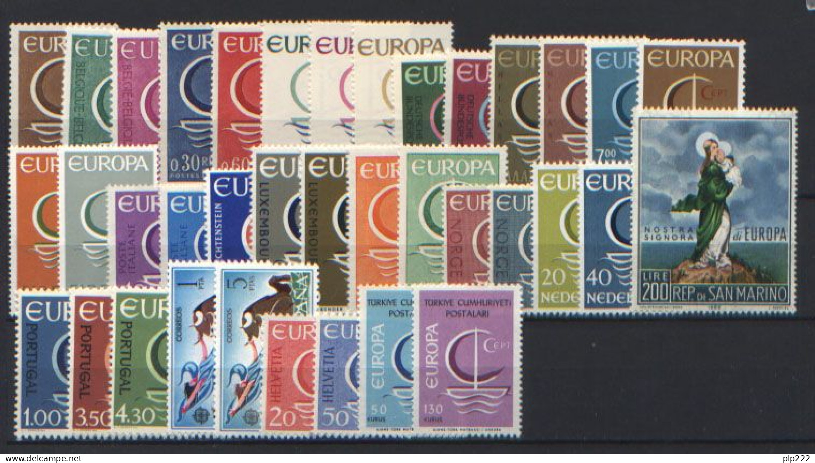 Europa CEPT 1966 Annata Completa + Foglietto / Complete Year Set + S/S **/MNH VF - Années Complètes