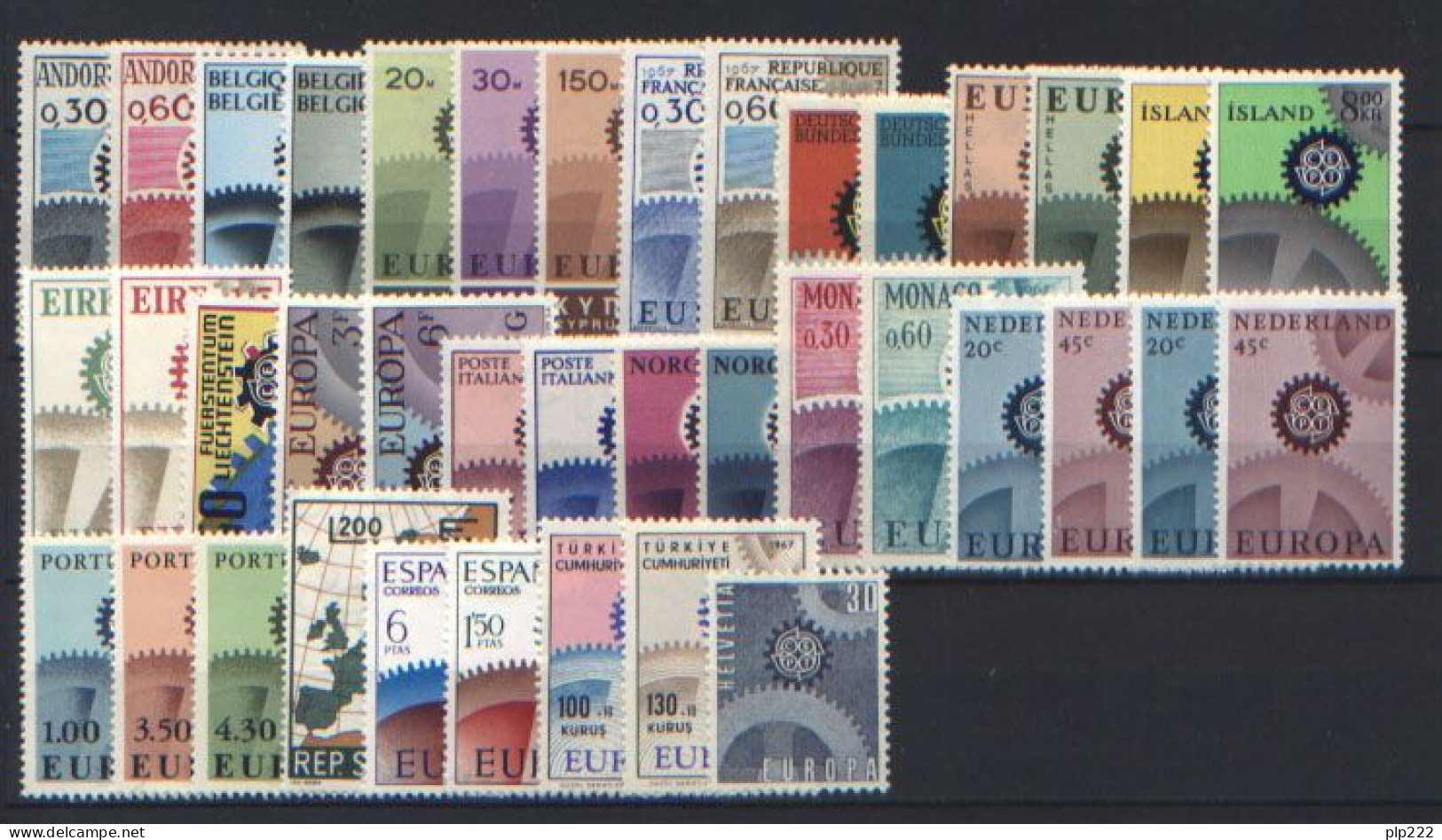 Europa CEPT 1967 Annata Completa + Foglietto / Complete Year Set + S/S **/MNH VF - Années Complètes