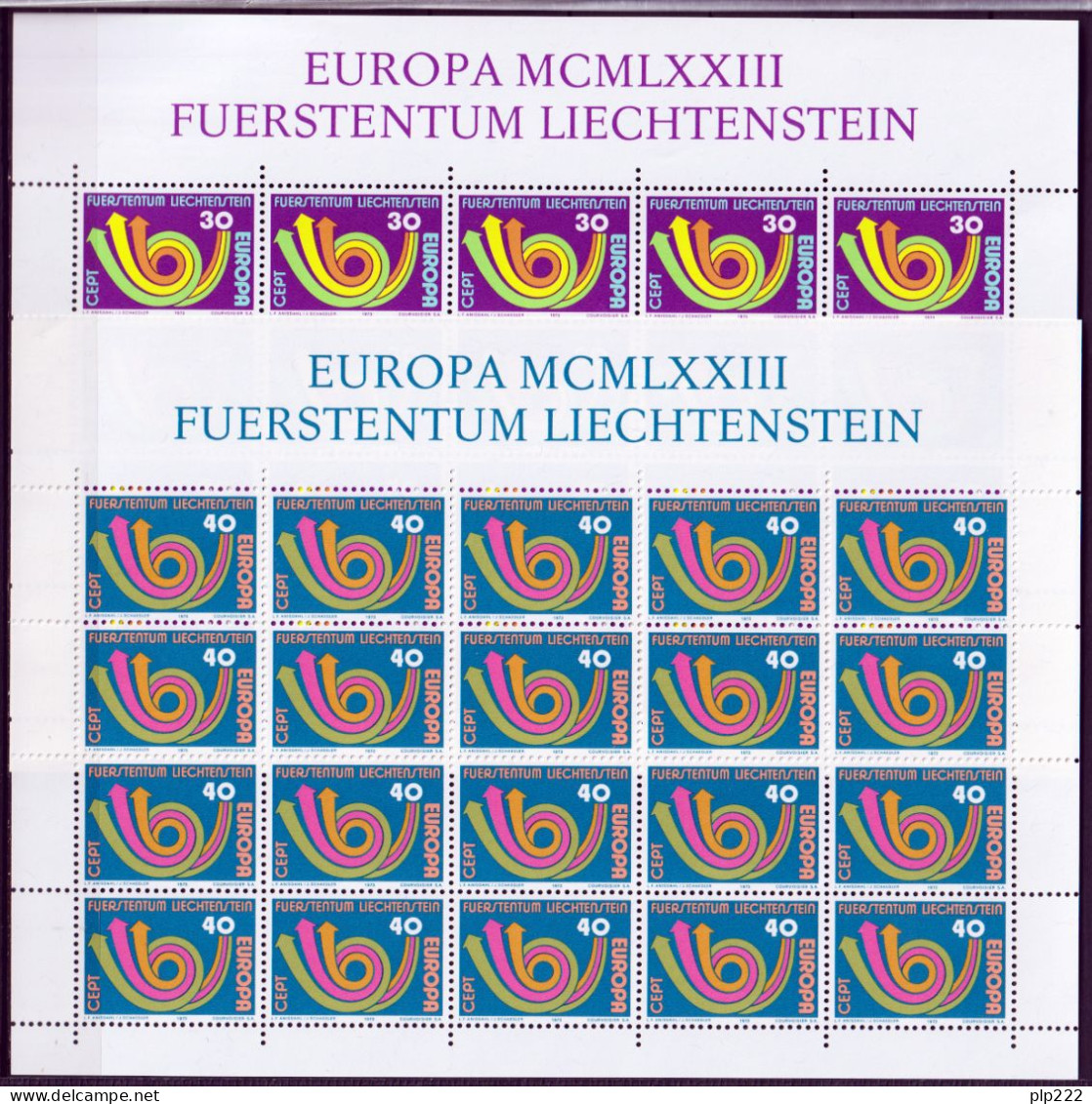 Europa CEPT 1973 Annata Completa + Foglietti / Complete Year Set + S/S **/MNH VF - Años Completos